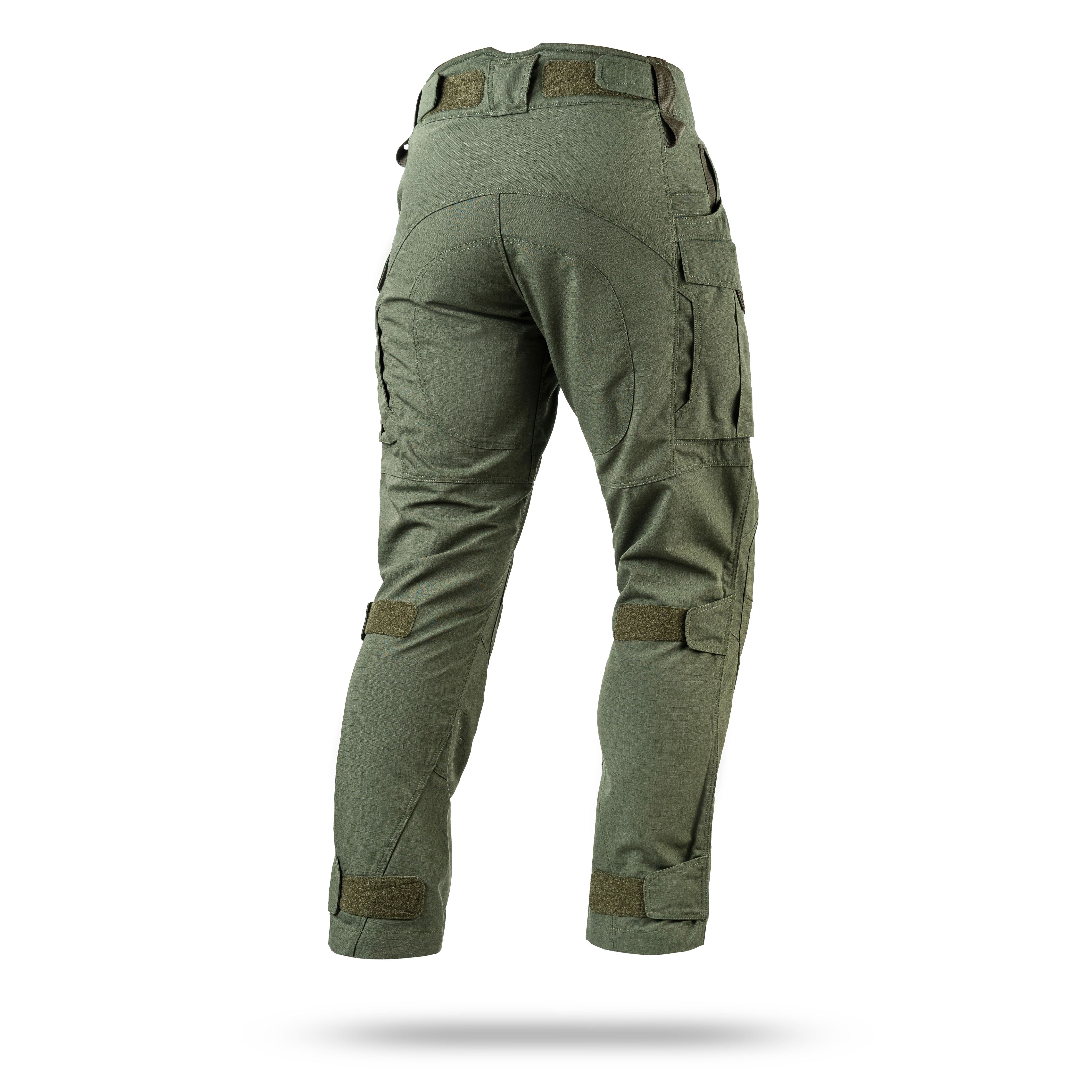 Spodnie taktyczne WROOM Combator GEN II z kompatybilnością z ukrytymi nakolannikami. Kolor Olive Drab