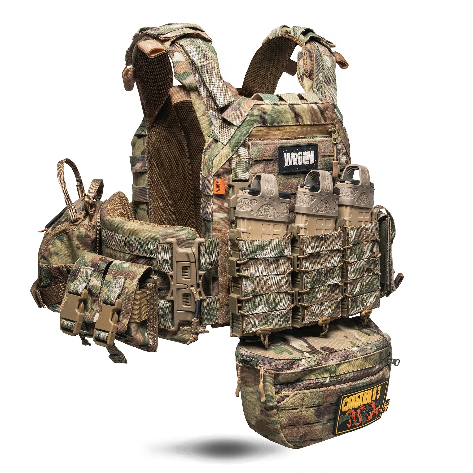 Ghost Gen4 V2 Plate Carrier with Quick Release System + 9 Pouches, Color Multicam