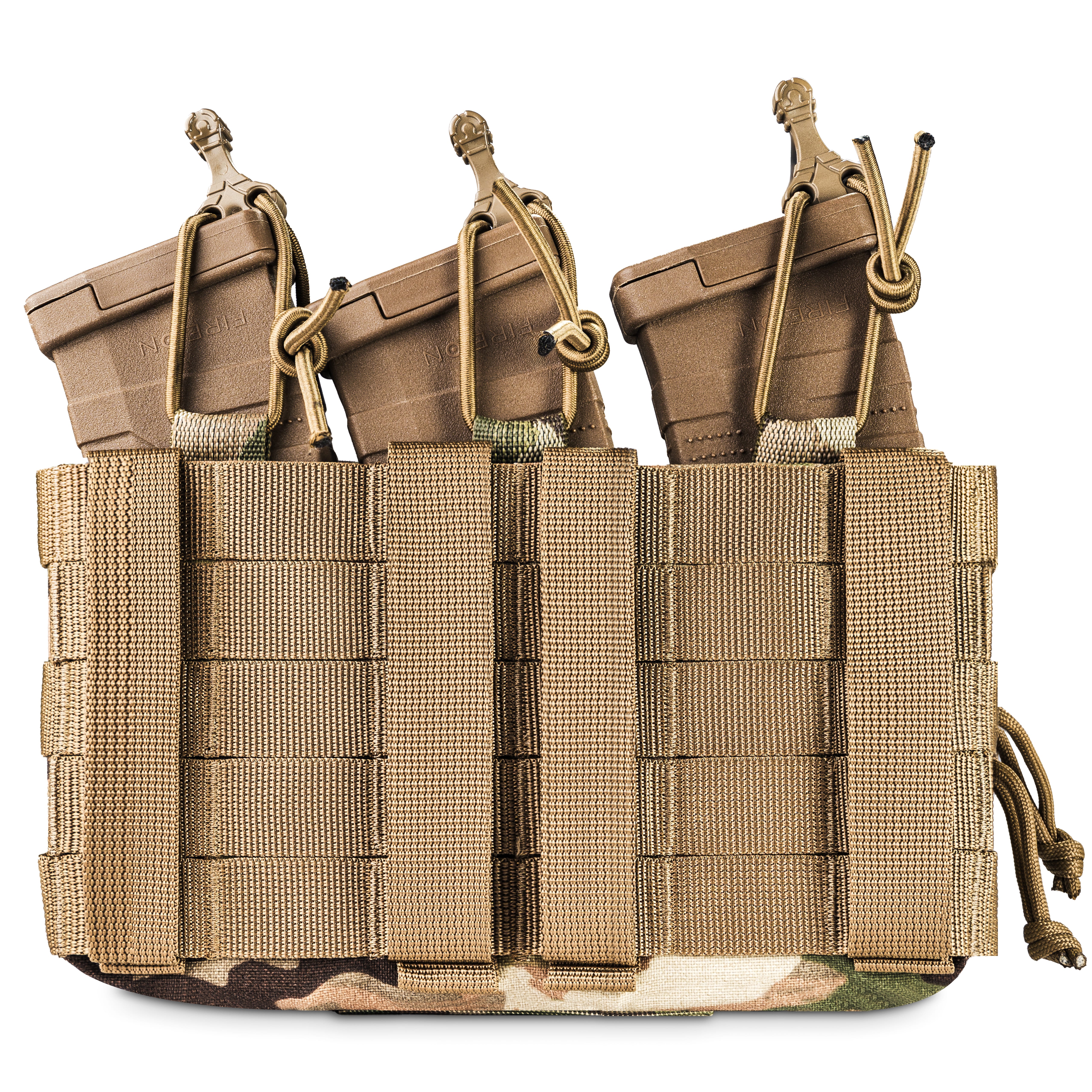 WROOM Utility Admin Pouch for 3 Magazines, MOLLE System, Color Multicam