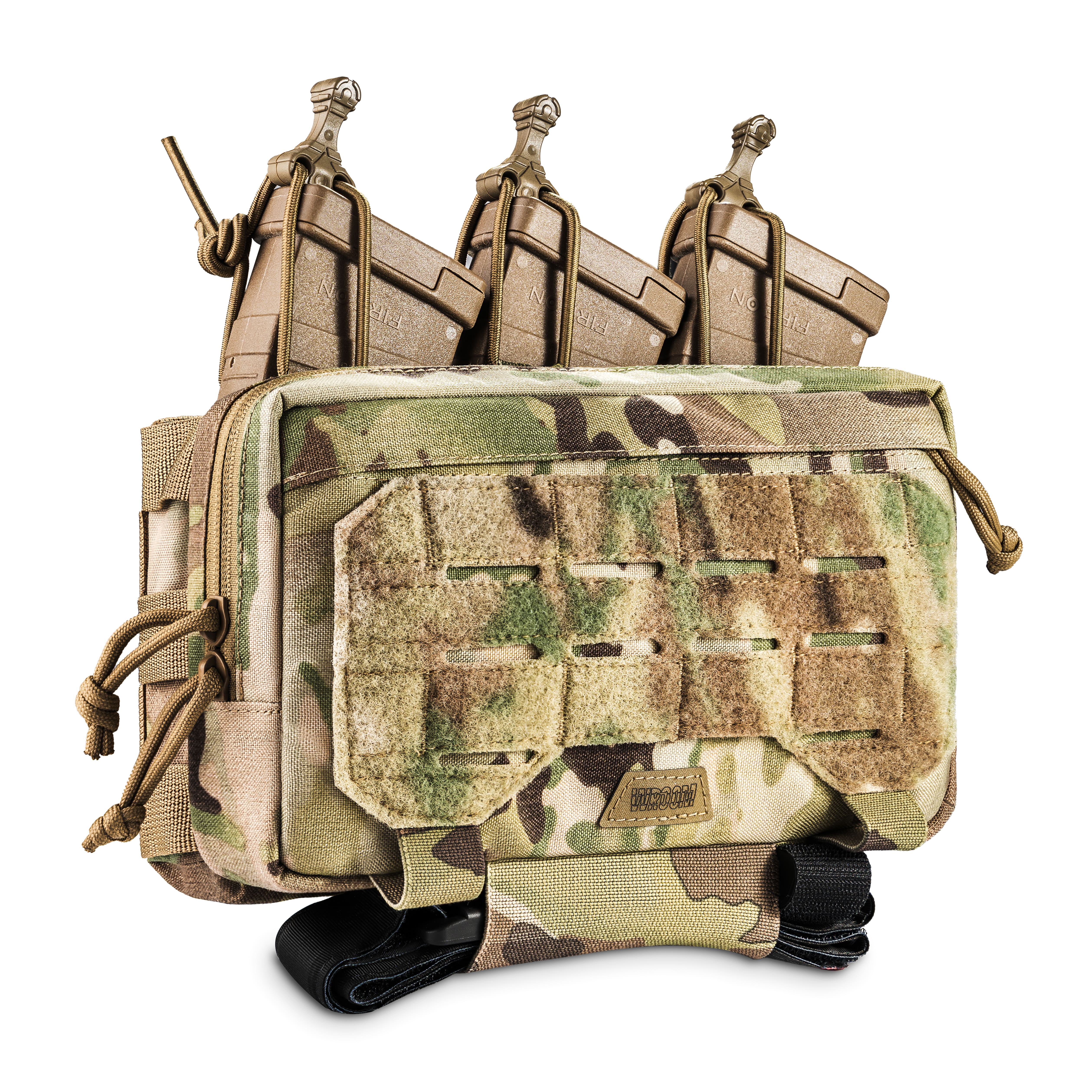 WROOM Utility Admin Pouch for 3 Magazines, MOLLE System, Color Multicam USA