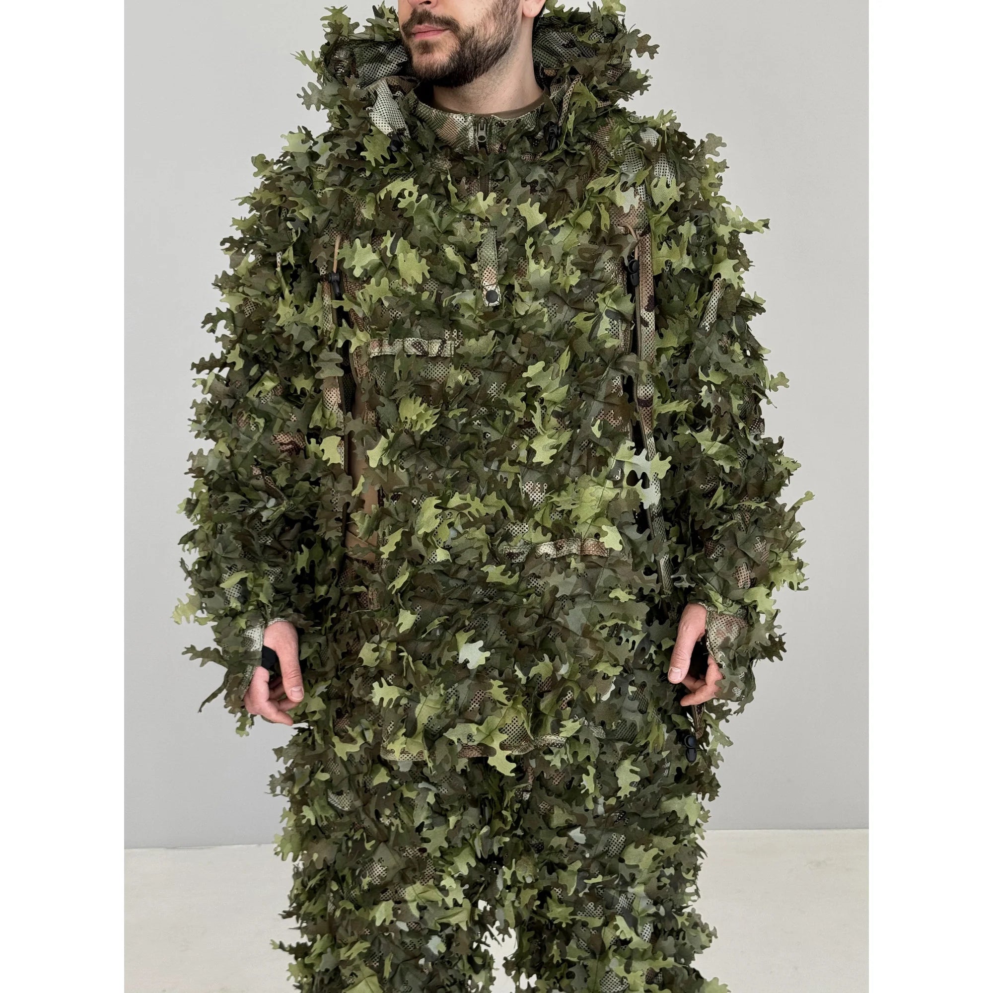 Ghillie V8 PRO — zielony kombinezon kamuflażowy („Letni las”)