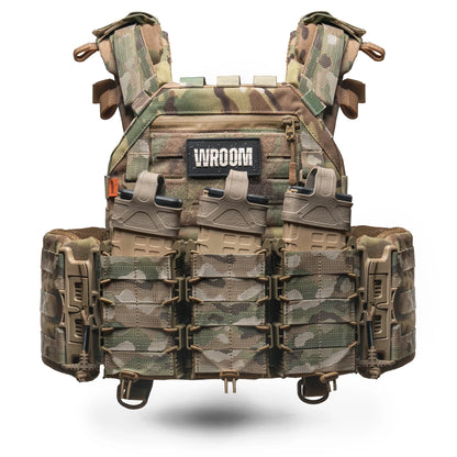 Ghost Gen4 V1 Plate Carrier with Quick Release System, MOLLE System & 3 Pouches, Color Multicam