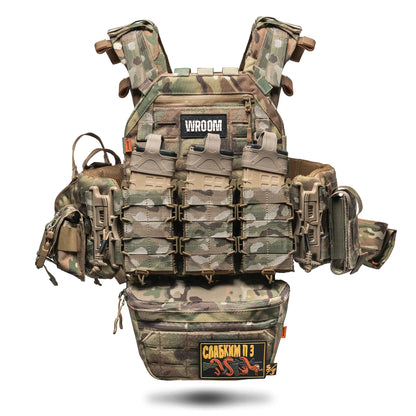 Porte-plaques Ghost Gen4 V2 avec système de largage rapide + 9 poches, couleur Multicam