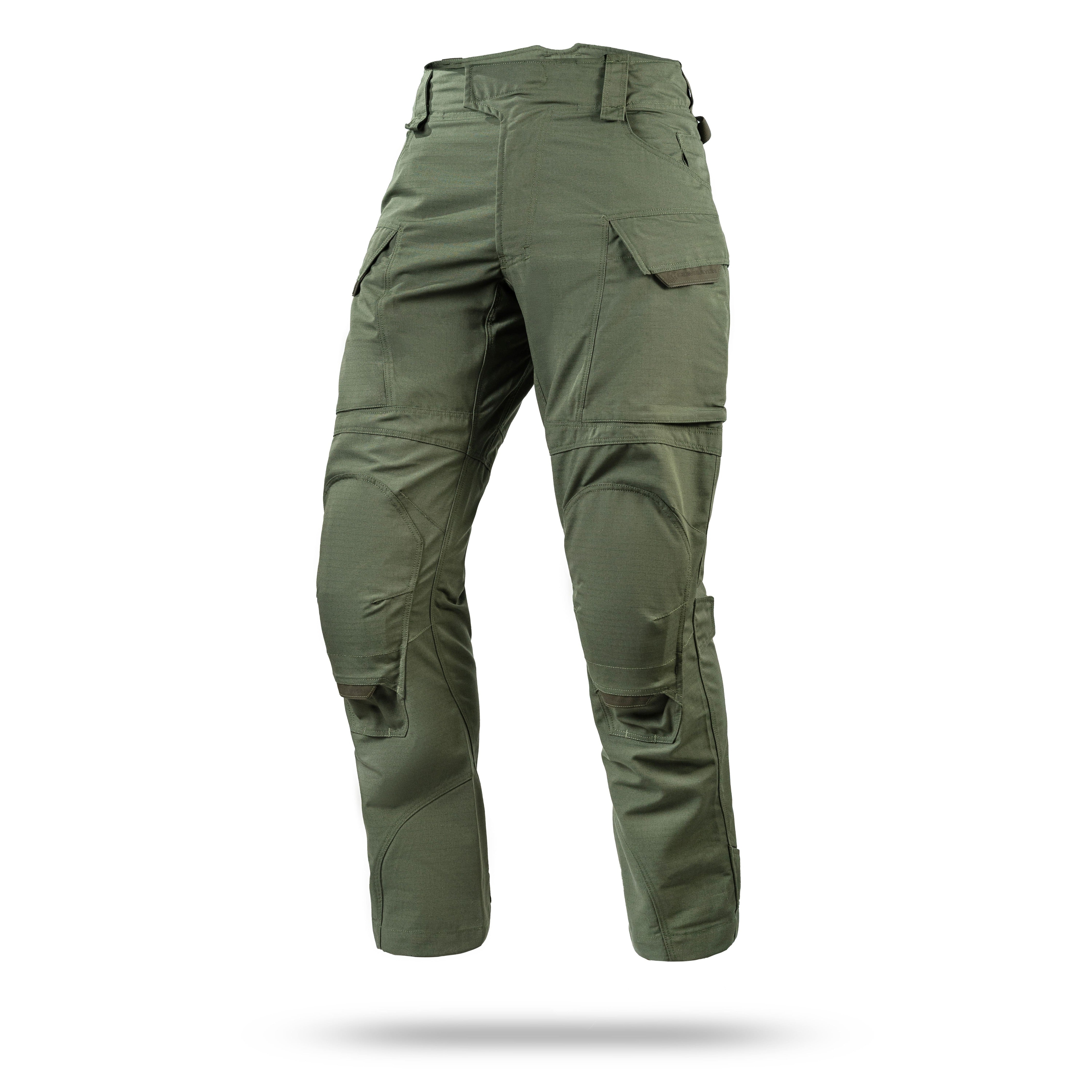 Spodnie taktyczne WROOM Combator GEN II z kompatybilnością z ukrytymi nakolannikami. Kolor Olive Drab