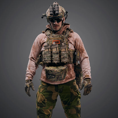 Porte-plaques Ghost Gen4 V2 avec système de largage rapide + 9 poches, couleur Multicam