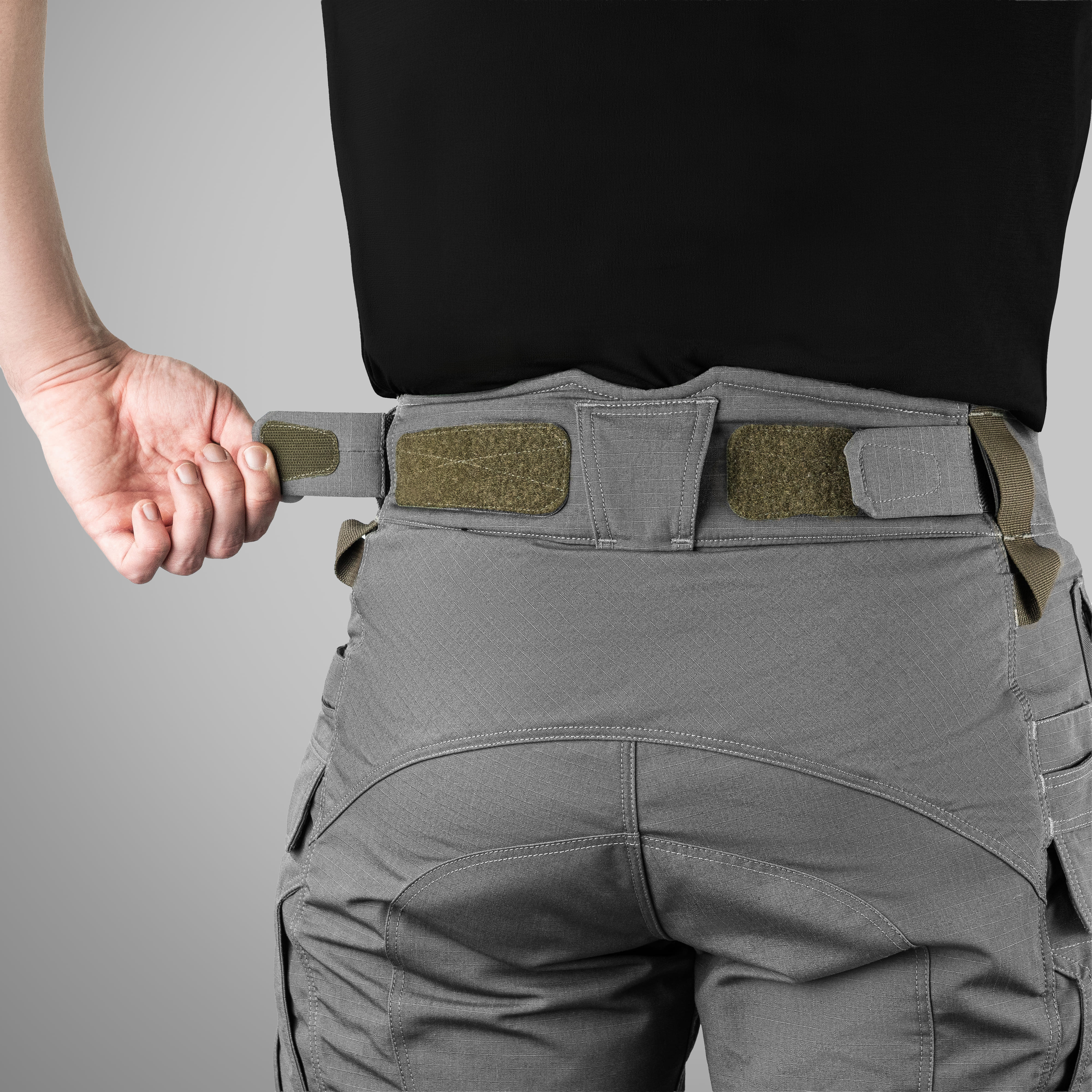 Tactical Pants WROOM COMBATOR, NyCo Ripstop, with Hidden Knee Pad System, Color Urban Grey