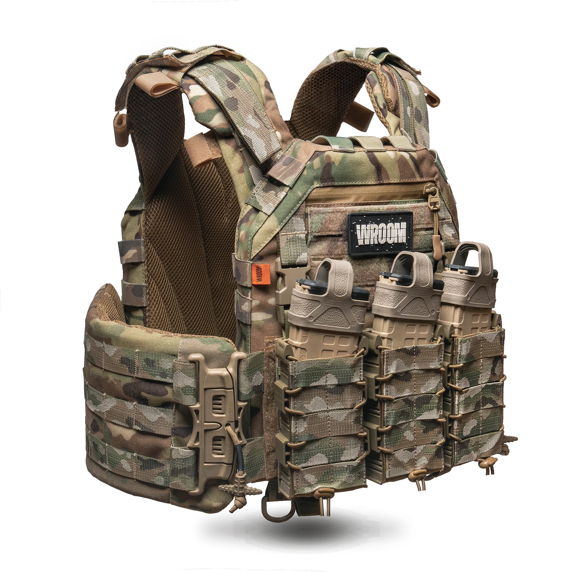 Ghost Gen4 V1 Plate Carrier with Quick Release System, MOLLE System & 3 Pouches, Color Multicam