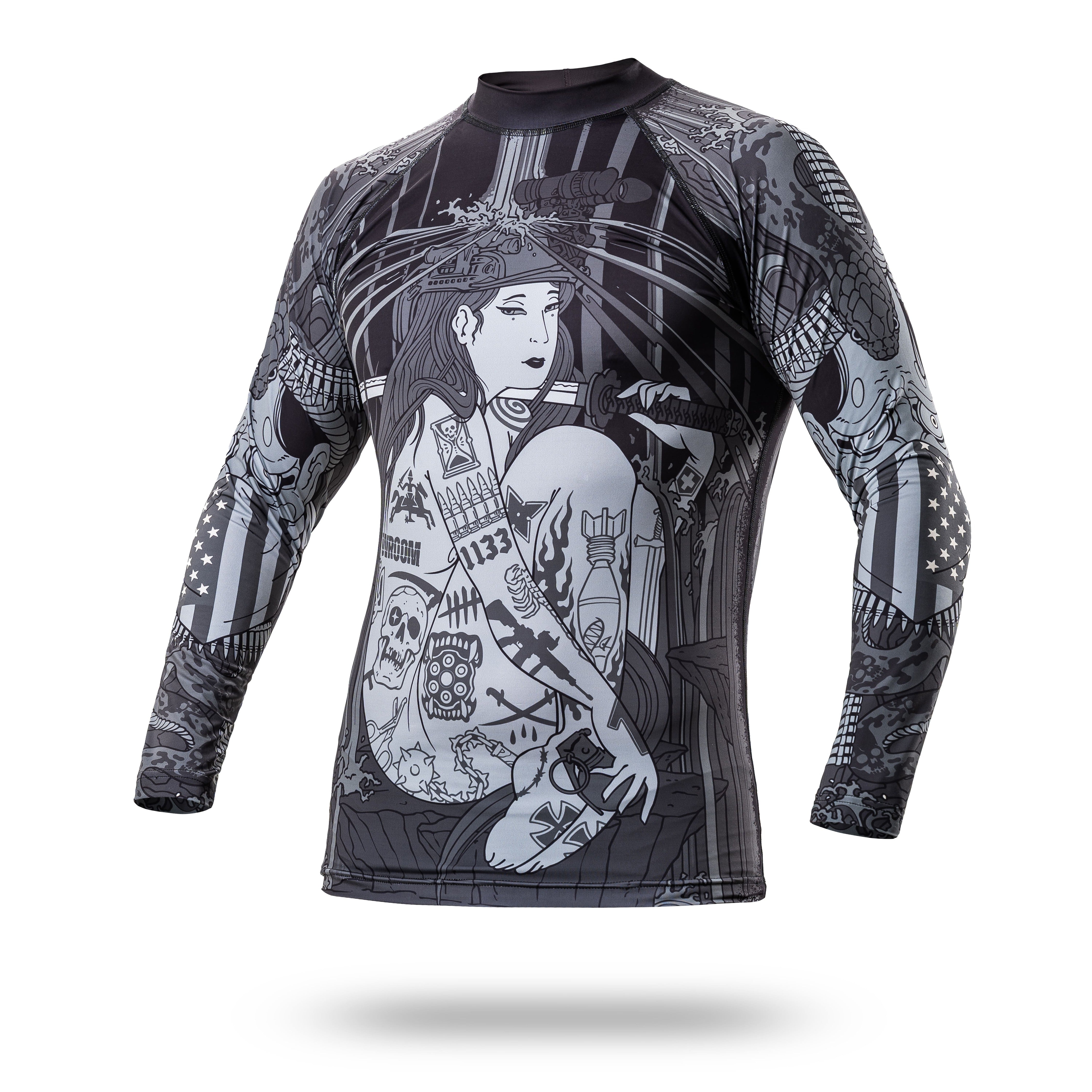 Rashguard tactical Katana Wroomx1133. Color Grey