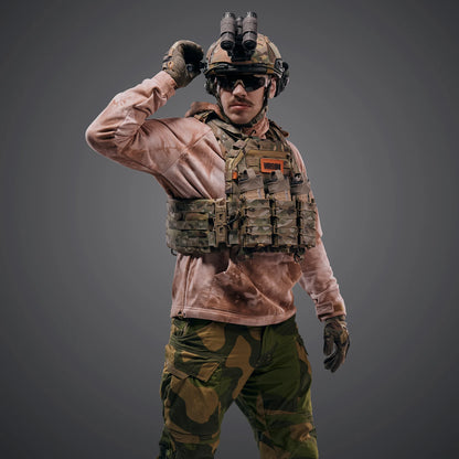 Ghost Gen4 V1 Plate Carrier with Quick Release System, MOLLE System & 3 Pouches, Color Multicam