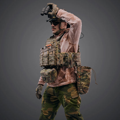 Porte-plaques Ghost Gen4 V2 avec système de largage rapide + 9 poches, couleur Multicam