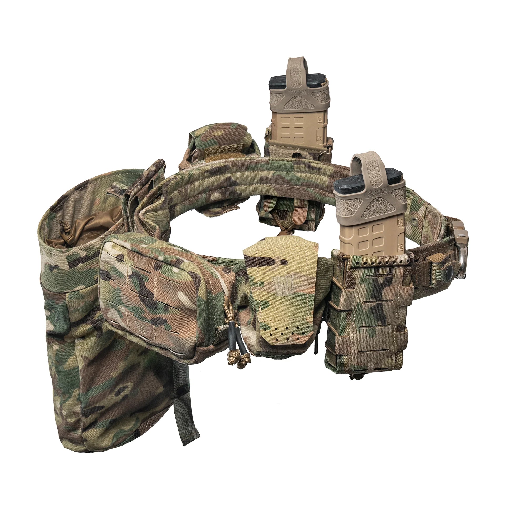 Système de port de charge WROOM Magnetix Battle Belt avec poches. Couleur Multicam USA