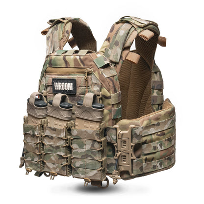 Ghost Gen4 V1 Plate Carrier with Quick Release System, MOLLE System & 3 Pouches, Color Multicam