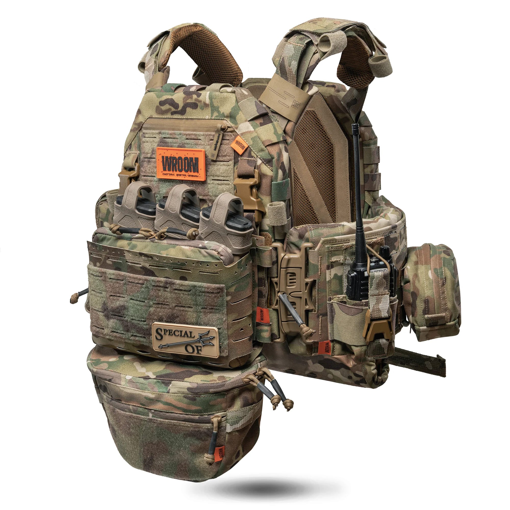 Plate Carrier GHOST GEN5 V2 z placardem AK/AR, Kolor Multicam
