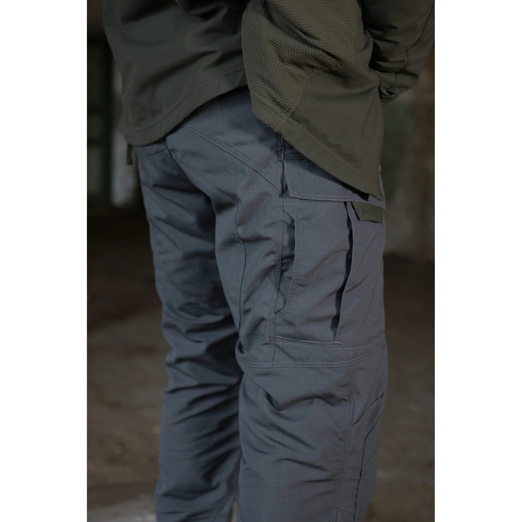 Tactical Pants WROOM COMBATOR, NyCo Ripstop, with Hidden Knee Pad System, Color Urban Grey