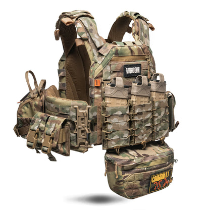 Porte-plaques Ghost Gen4 V2 avec système de largage rapide + 9 poches, couleur Multicam
