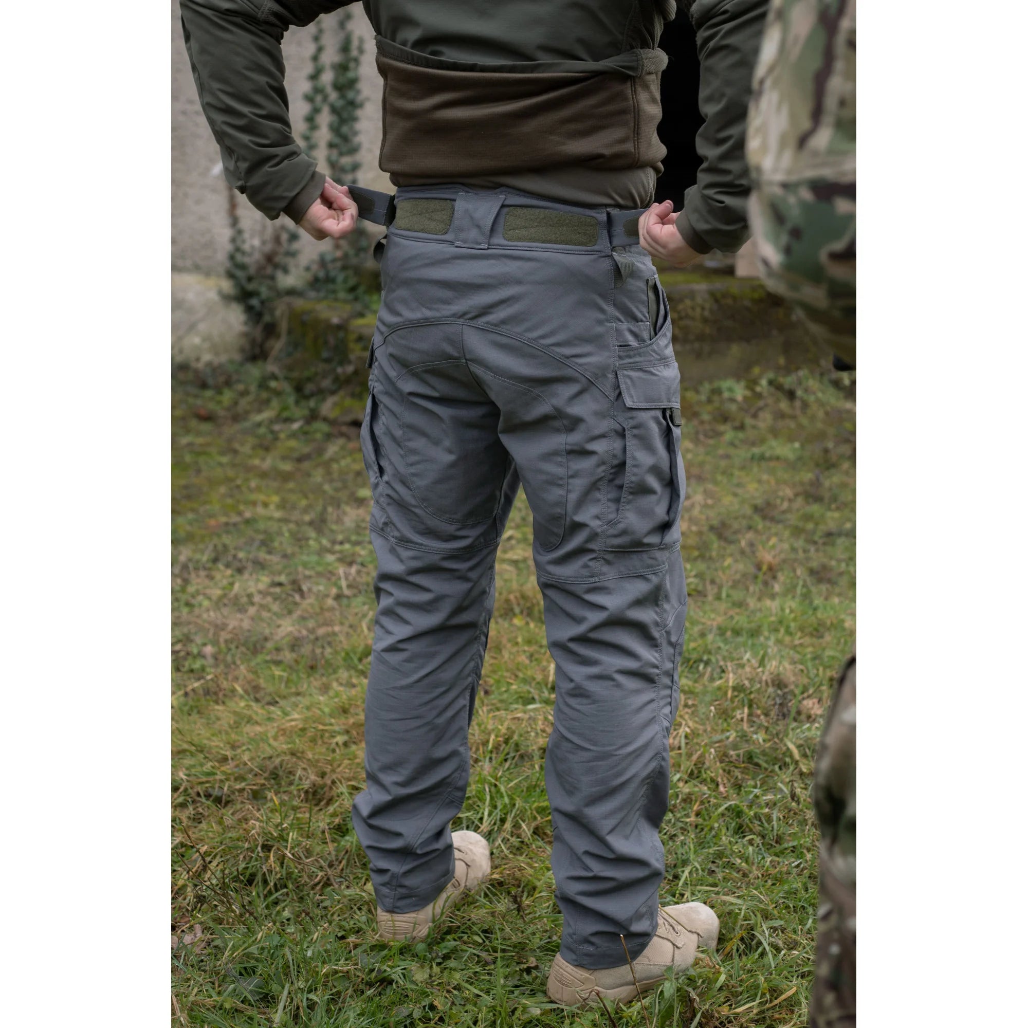 Tactical Pants WROOM COMBATOR, NyCo Ripstop, with Hidden Knee Pad System, Color Urban Grey