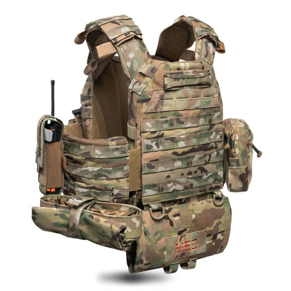 Ghost Performance V2 Plate Carrier with Quick Release System + 9 Pouches, Color Multicam