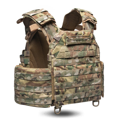Ghost Gen4 V1 Plate Carrier with Quick Release System, MOLLE System & 3 Pouches, Color Multicam