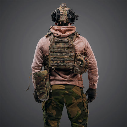 Porte-plaques Ghost Gen4 V2 avec système de largage rapide + 9 poches, couleur Multicam