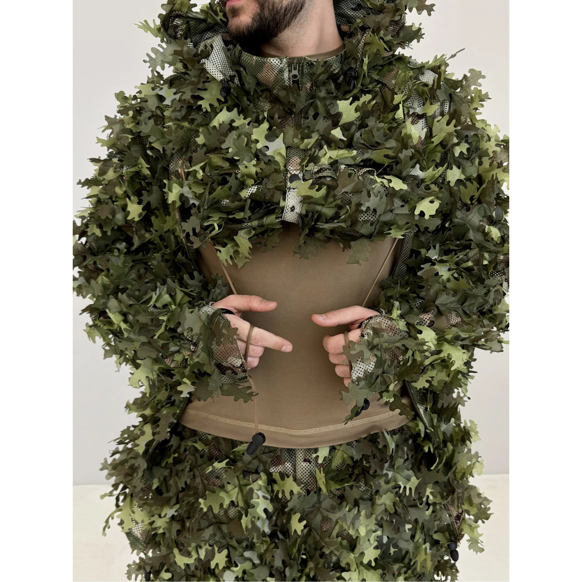 Ghillie V8 PRO — zielony kombinezon kamuflażowy („Letni las”)