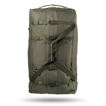 WROOM 100L Tactical Duffle Bag. Cordura 500D. Waterproof. Color Olive