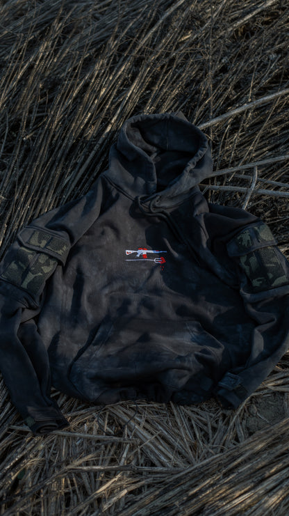 Wroom “Your Story” Tactical Hoodie, Color Black camouflage