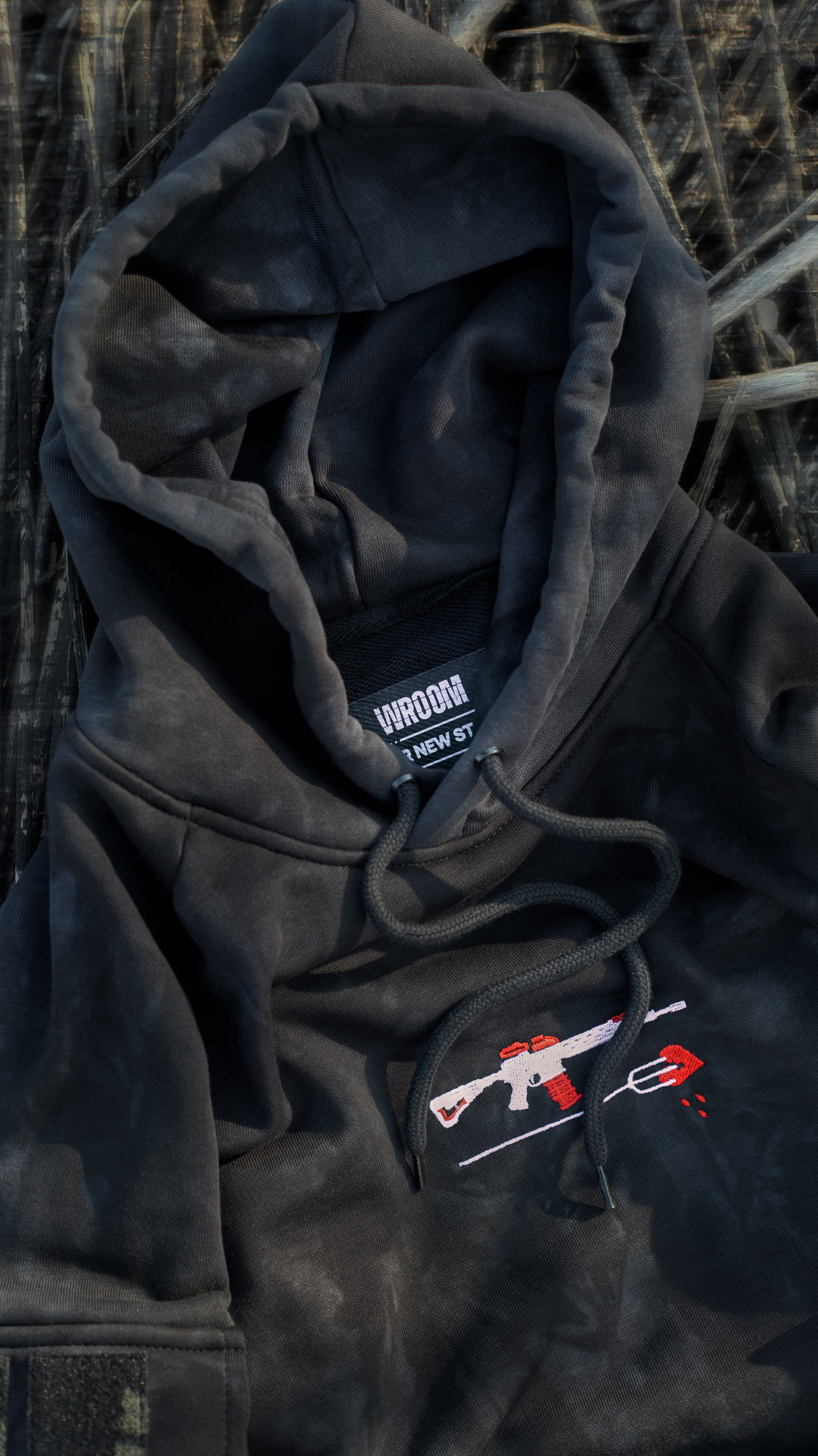 Wroom “Your Story” Tactical Hoodie, Color Black camouflage