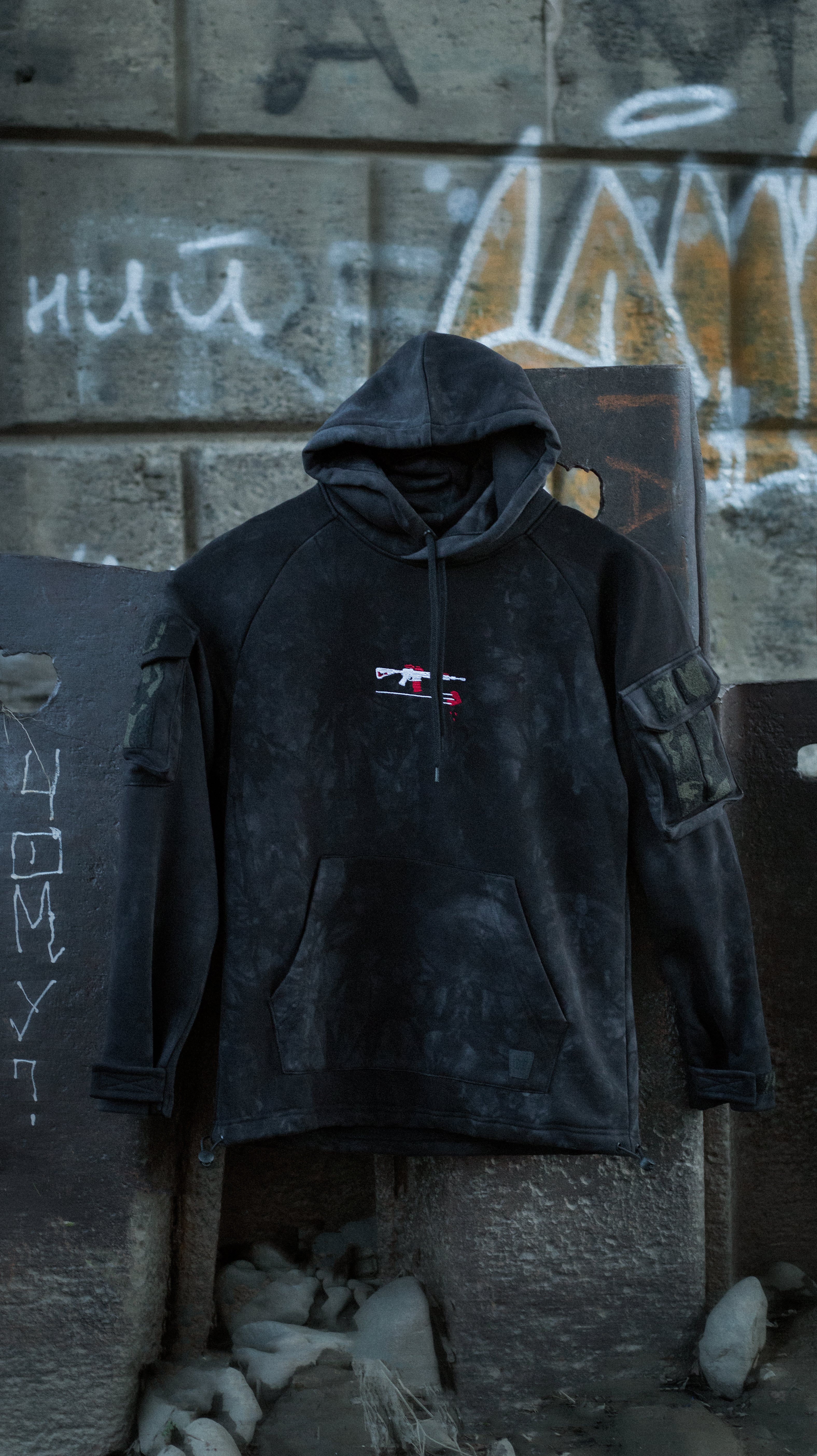 Bluza taktyczna WROOM “Your Story”, kolor Czarny kamuflaż