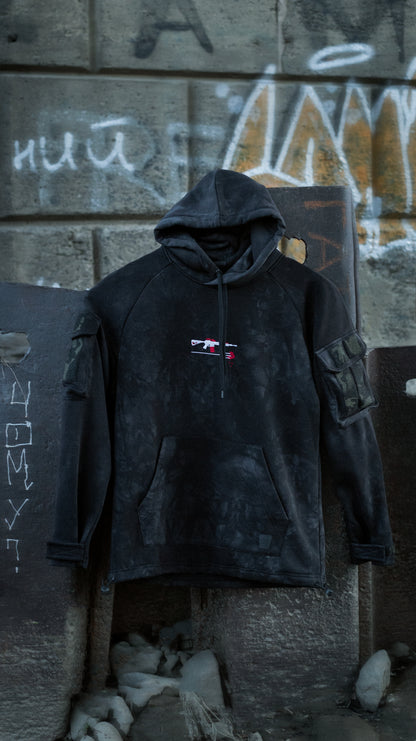 Wroom “Your Story” Tactical Hoodie, Color Black camouflage