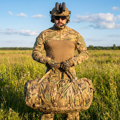 WROOM 100L Tactical Duffle Bag. Cordura 500D. Waterproof. Color Multicam