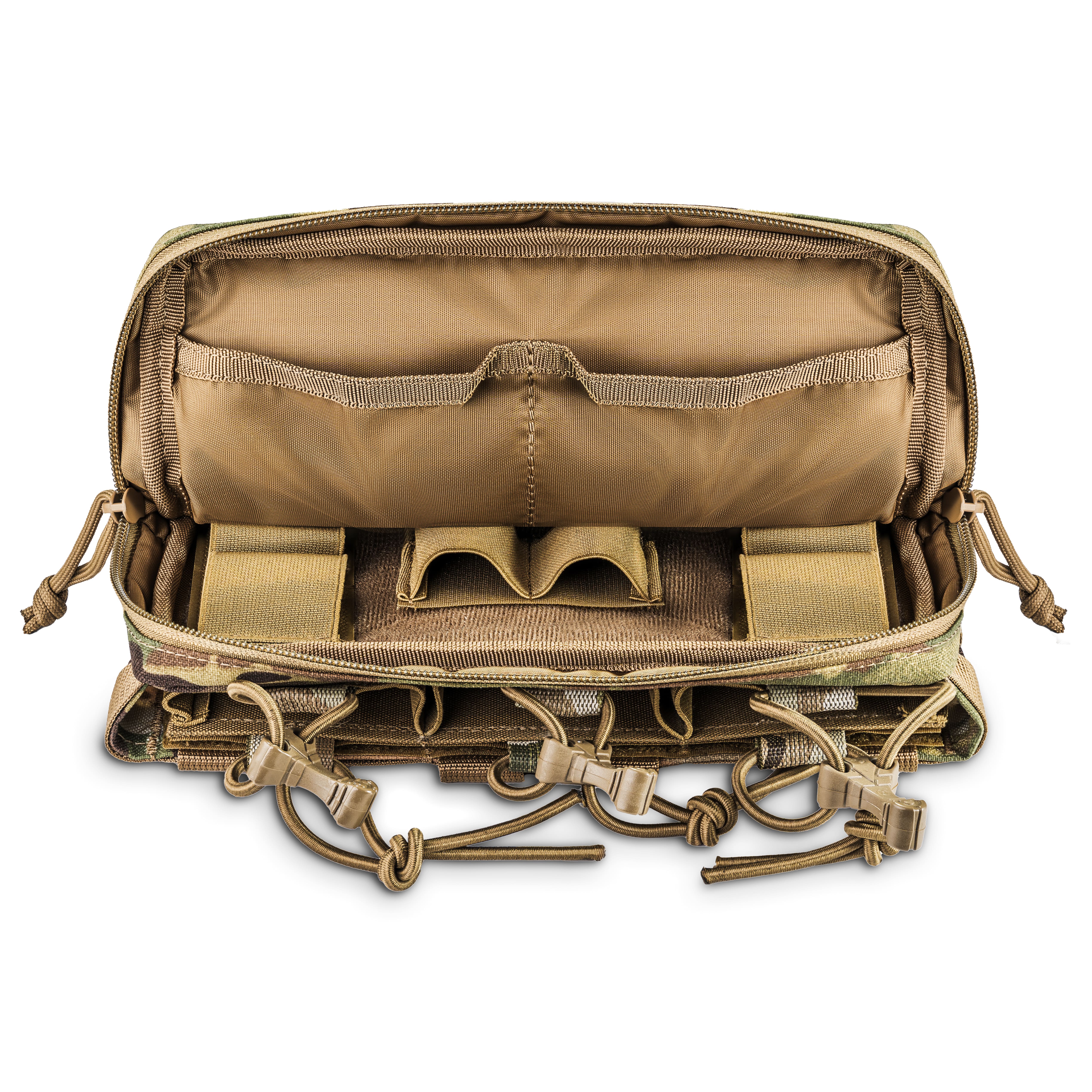 WROOM Utility Admin Pouch for 3 Magazines, MOLLE System, Color Multicam USA