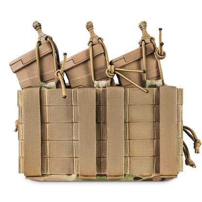 WROOM Utility Admin Pouch for 3 Magazines, MOLLE System, Color Multicam USA